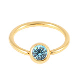 Gold Plated Steel Jewelled BCRs light_blue / 14 / 1.6