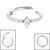 Titanium Marquise Pave Set Jewelled Edge Hinged Clicker Ring - SKU 37490