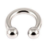 Steel Circular Barbell (CBB) 2.4mm Large Gauge 2.4mm, 10mm, 5mm, External Thread(Standard)