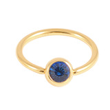 Gold Plated Steel Jewelled BCRs capri_blue / 14 / 1.6