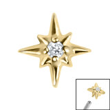 Steel Jewelled 8 point Star for Internal Thread shafts in 1.2mm - SKU 37650