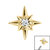 Steel Jewelled 8 point Star for Internal Thread shafts in 1.2mm - SKU 37650