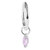 Steel Hinged Segment Ring with Steel Jewelled Marquise Charm - SKU 37889