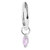 Steel Hinged Segment Ring with Steel Jewelled Marquise Charm - SKU 37891