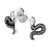 Steel Ear Stud Earrings with Snake - SKU 37909