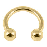 Gold Plated Steel (PVD) Circular Barbells (CBB) (Horseshoes) - SKU 37980