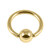 Gold Plated Steel (PVD) Ball Closure Ring (BCR) - SKU 38000