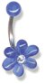 Acrylic Spring Flower Belly Bar - SKU 3801