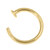 Gold Plated Steel (PVD) Open Nose Ring - SKU 38010
