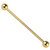 Gold Plated Titanium (PVD) Industrial Scaffold Barbell 1.6mm - SKU 38075