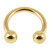 Gold Plated Titanium (PVD) Circular Barbells (CBB) (Horseshoes) - SKU 38080