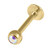 Gold Plated Titanium (PVD) Jewelled Labret - SKU 38097