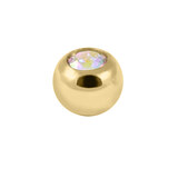 Gold Plated Titanium (PVD) Jewelled Balls 1.2mm - SKU 38100