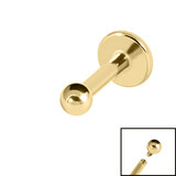 Gold Plated Titanium (PVD) Internally Threaded Labrets 1.2mm - SKU 38163