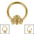 Titanium Honey Bee Hinged Clicker Ring - SKU 38177