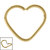 Gold Plated Steel (PVD) Continuous Heart Twist Rings - SKU 38189