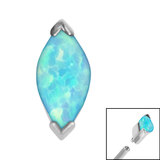 Steel Single Marquise Opal for Internal Thread shafts in 1.2mm - SKU 38240