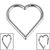Titanium Heart Hinged Clicker Ring - SKU 38293