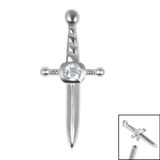 Steel Mini Jewelled Dagger for Internal Thread shafts in 1.2mm - SKU 38316