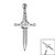 Steel Mini Jewelled Dagger for Internal Thread shafts in 1.2mm - SKU 38316