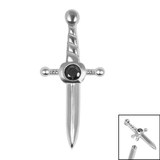 Steel Mini Jewelled Dagger for Internal Thread shafts in 1.2mm - SKU 38318