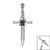 Steel Mini Jewelled Dagger for Internal Thread shafts in 1.2mm - SKU 38318