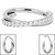 Titanium Pave Set Jewelled Crossover Hinged Clicker Ring - SKU 38356