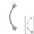 Titanium Threadless Micro Curved Barbell 1.2mm - SKU 38369