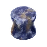 Sodalite Stone Double Flared Tapered Plug - SKU 38414