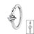 Steel Jewelled 8 Point Star Hinged Clicker Ring - SKU 38418