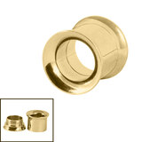 Gold Plated Steel (PVD) Internal Thread Double Flared Eyelet - SKU 38423