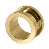 Gold Plated Steel (PVD) Screw Flesh Tunnel - SKU 38430