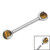 Titanium Internally Threaded Barbells 1.6mm - Titanium Claw Set Tigers Eye Balls - SKU 38436