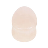 Rose Quartz Stone Double Flared Teardrop Plug - SKU 38457