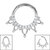 Steel Claw Set Tribute Mandala Hinged Clicker Ring - SKU 38472
