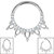 Steel Claw Set Tribute Mandala Hinged Clicker Ring - SKU 38473
