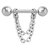 Steel Double Chain Nipple Bar - SKU 38485