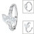 Steel 3 Jewel Marquise Fan Hinged Clicker Ring - SKU 38499