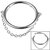 Titanium Orbit Single Chain Hinged Clicker Ring - SKU 38505