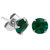 Steel Ear Stud Earrings - Claw Set Jewelled - SKU 38514