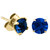 Gold Plated Steel (PVD) Ear Stud Earrings - Claw Set Jewelled - SKU 38526