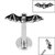 Titanium Internally Threaded Labrets 1.2mm - Steel Vampire Bat - SKU 38587