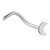 Steel Half Moon Nose Stud - SKU 38602