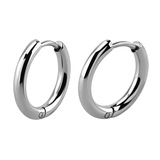 Surgical Steel Huggie Ear Clicker Rings - Round (pairs) - SKU 38705