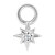 Steel Charm - 8 Point Jewelled Star  - SKU 38708