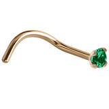 9ct Gold Claw Set Swarovski Jewelled Nose Stud - SKU 38739