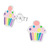 Sterling Silver Cupcake Ear Stud Earrings - SKU 38808