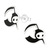 Sterling Silver Grim Reaper Ear Stud Earrings ES46 - SKU 38809