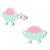 Sterling Silver UFO Ear Stud Earrings - SKU 38811