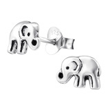 Sterling Silver Little Elephant Ear Stud Earrings - SKU 38815